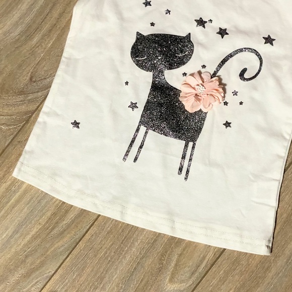 KangKang Girls 2pc Fancy Cat Top & Grey Tool Skirt - Picture 7 of 10